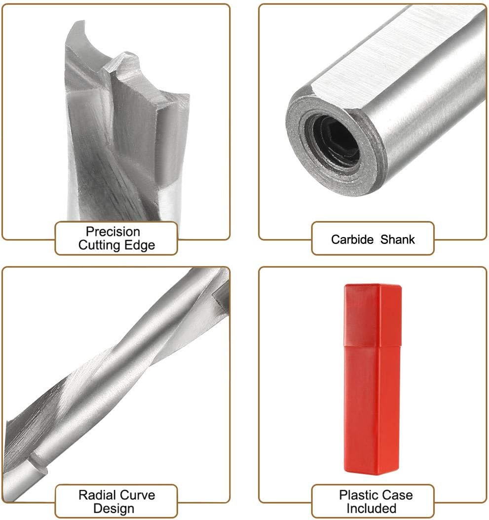 sourcing map Brad Point Drill Bits for Wood 8.5mm x 68mm Left Turning Carbide for Woodworking Carpentry Drilling Tool - Image 4