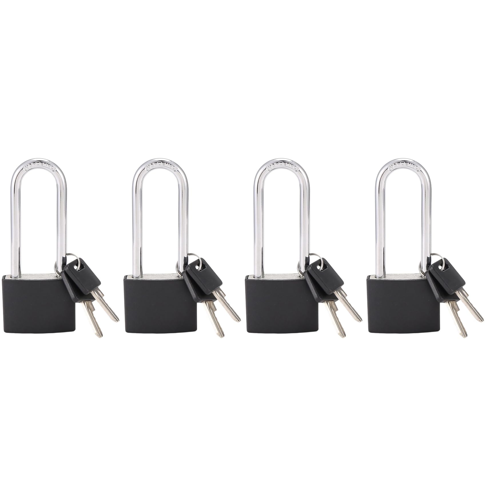 Jnchdghwa Locker Set Key Padlock, Shackle Outdoor Waterproof Lock Service with Key for Sheds, Fences, Hasp Storage,4Pcs