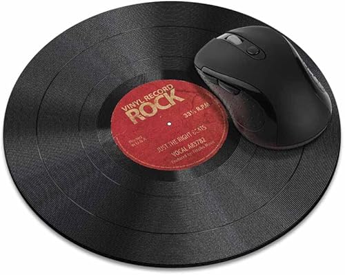 WIRESTER Alfombrilla de mouse redonda antideslizante, alfombrilla de mouse roja para el hogar, la oficina y el escritorio de juegos