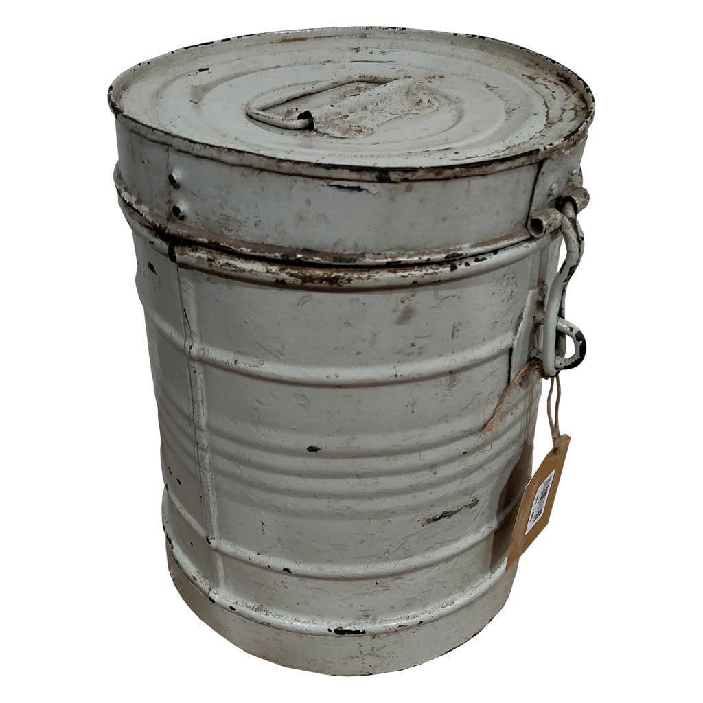 Bidon stockage métal blanc boîte rangement cuisine boîte métal