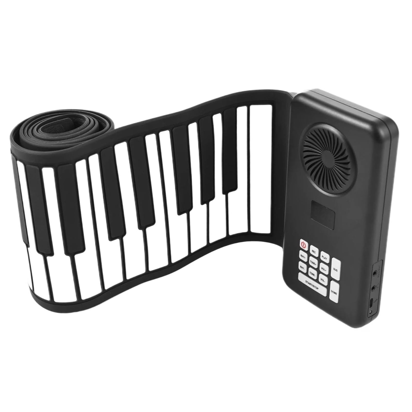 Pianino Elektroniczne 88 Klawiszowy Przenośny Fortepian Z Rolką Elektroniczny Silikonowy Składany Profesjonalny Instrument