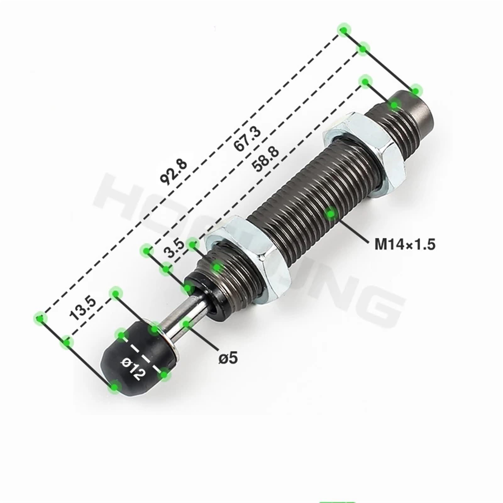 Amortiguador de aceite RB0806 RBC1007 1412 2015 2525 amortiguador de resistencia del cilindro 1 Uds(RBC1412)