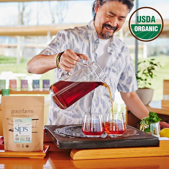 With every purchase, you can feel good knowing that 100% of profits are donated to the Grace Farms Foundation to help end forced labor worldwide. Our beautiful and sustainable packaging reflects our commitment to the environment, with 12 compostable pouches that are resealable to keep your tea fresh. Plastic-free and 100% biodegradable, our premium compostable brew bags are the perfect choice for those who care about the planet as much as they do about their tea. Enjoy a delicious cup of ethical and sustainable tea with every brew. Description by ChatGPT.