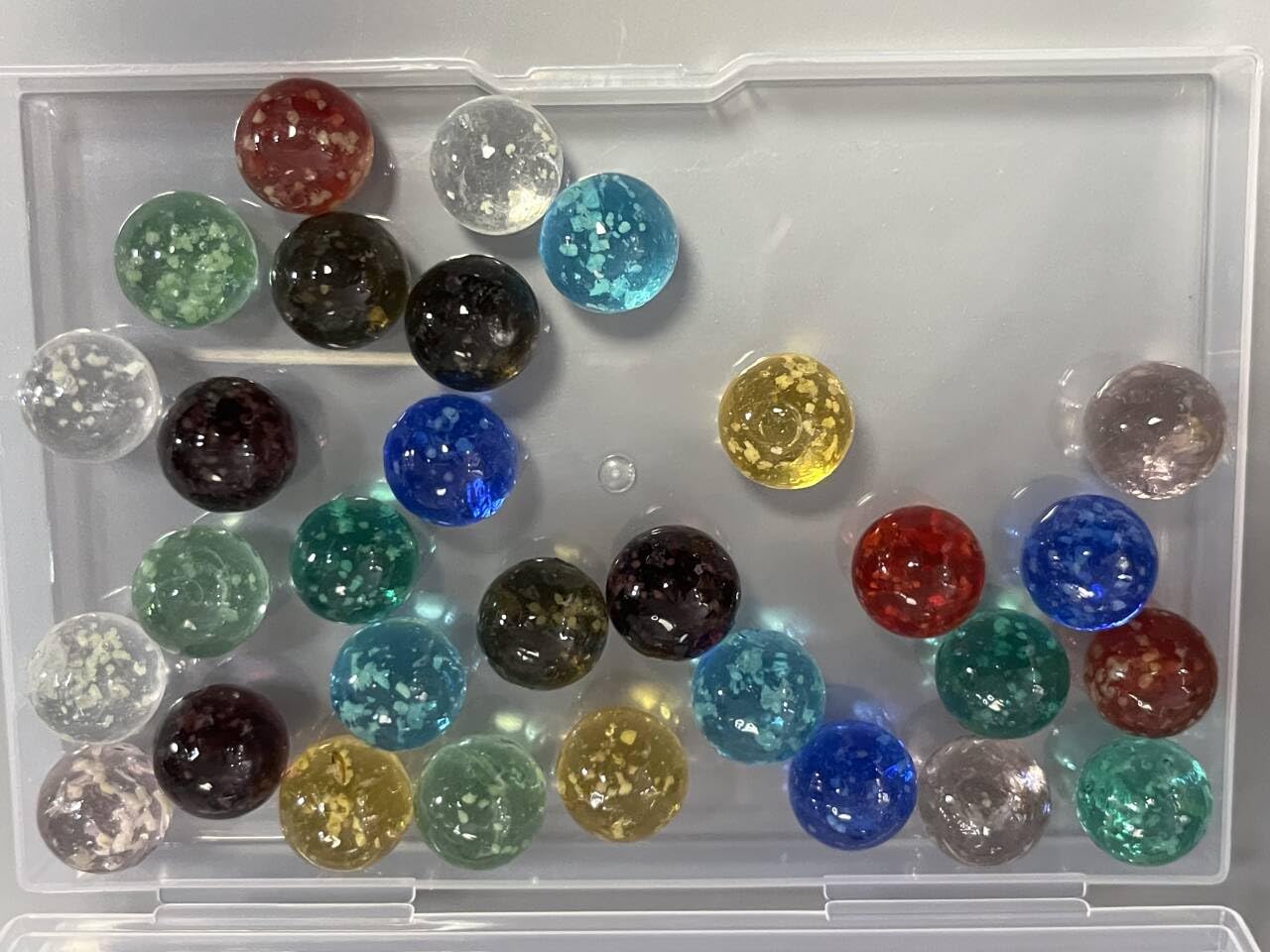 30 Billes De Verre Phosphorescentes 16mm - Multicolores Pour Jeux Et Décoration