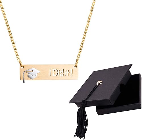 Amazon.com: Sunique Clase de 2021 regalo de graduación para mujeres  graduación Cap collar Bar I Did It collar joyería inspiradora, acero  inoxidable, JN03054SR1111 : Ropa, Zapatos y Joyería