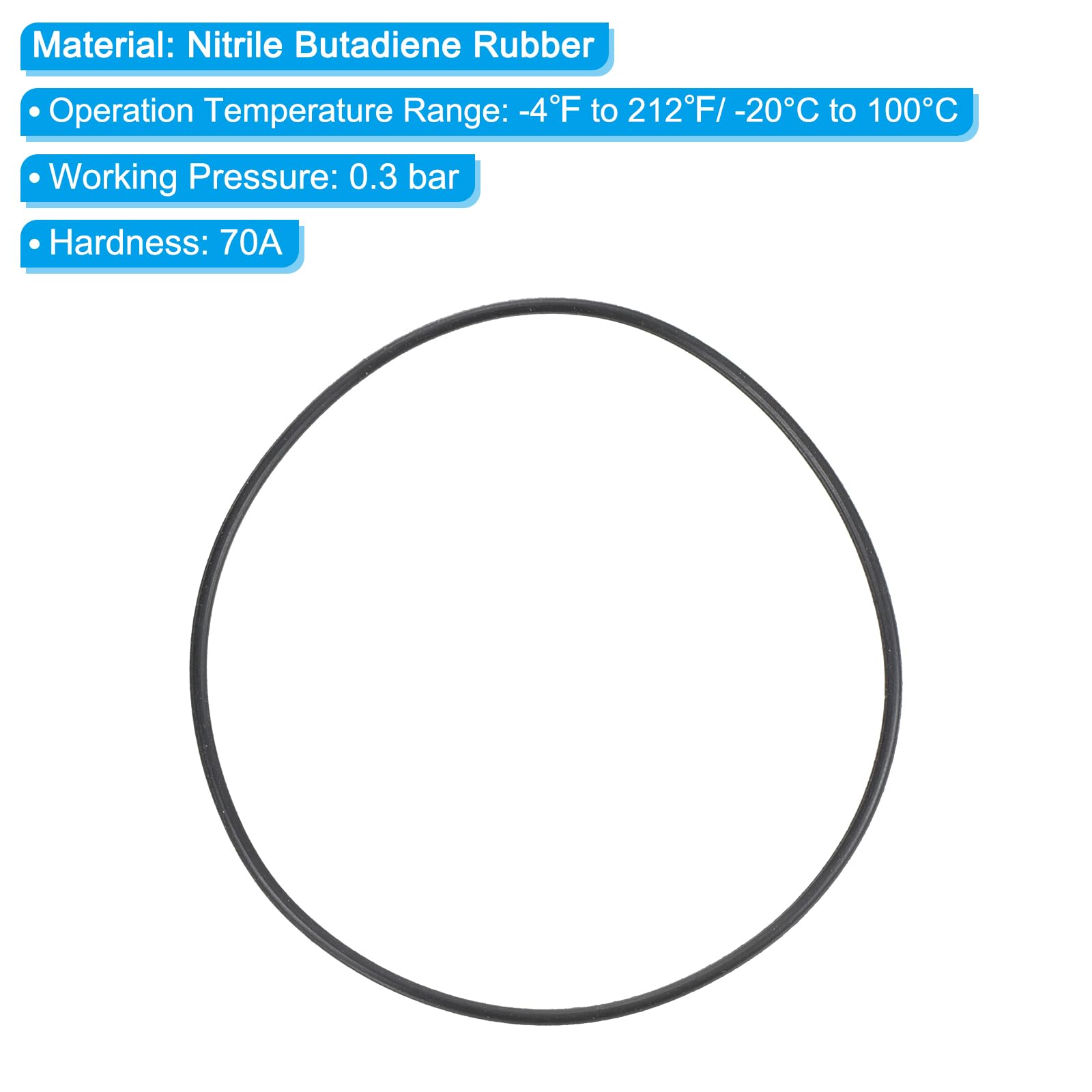 Joint Torique 38mm OD 34mm ID 2mm Largeur Métrique Nitrile