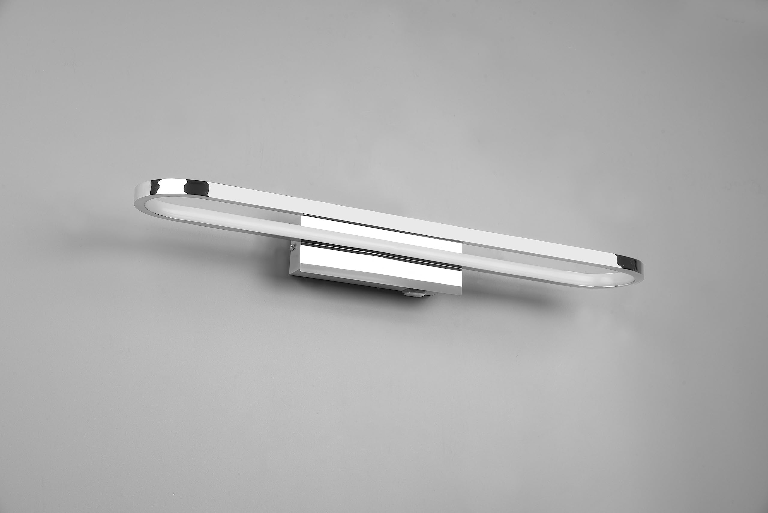 Trio, Aplique, Gianni incl. 1 x LED,SMD,22,0 Watt,3000K,2700 Lm. Cuerpo: Metal, Cromo A:60,0cm, L:15,0cm, A:8,0cm Interruptor,Montaje de la pared,IP44,Fuente de luz no reemplazable