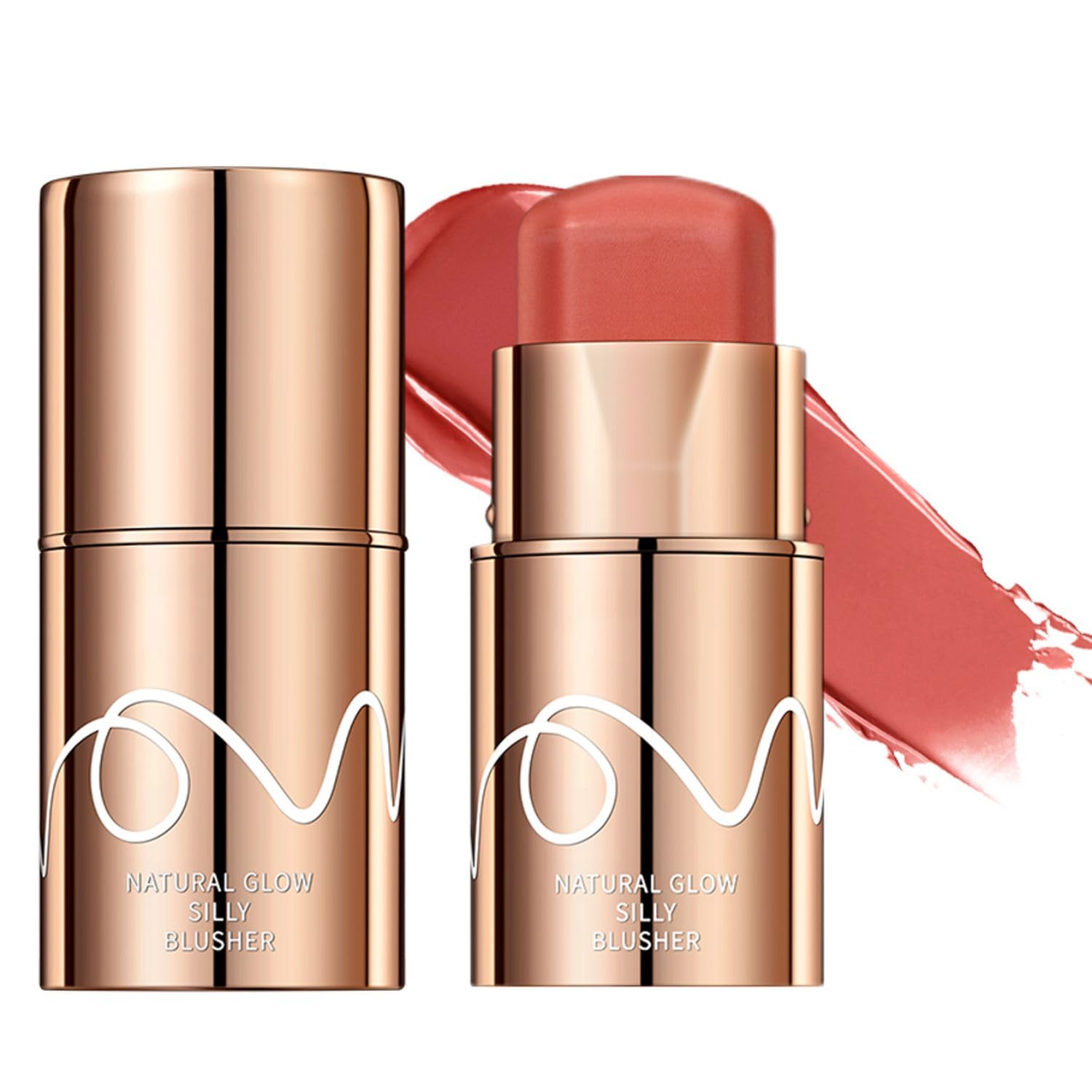 Cream Blush Stick for Cheeks, Multi-Use Lip and Cheek Tint, Waterproof Blush Face Stick, Matte Finish Lightweight Blush Stick for Cheeks and Lips, Blush Beauty Wand Makeup Stick for All Skin Tones