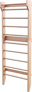 Physionics® – Swedish Ladder Home Gym | Gymnastic Wall Bars ca. 80 x 195 x 14 cm | Gymnastics Sporting Complex