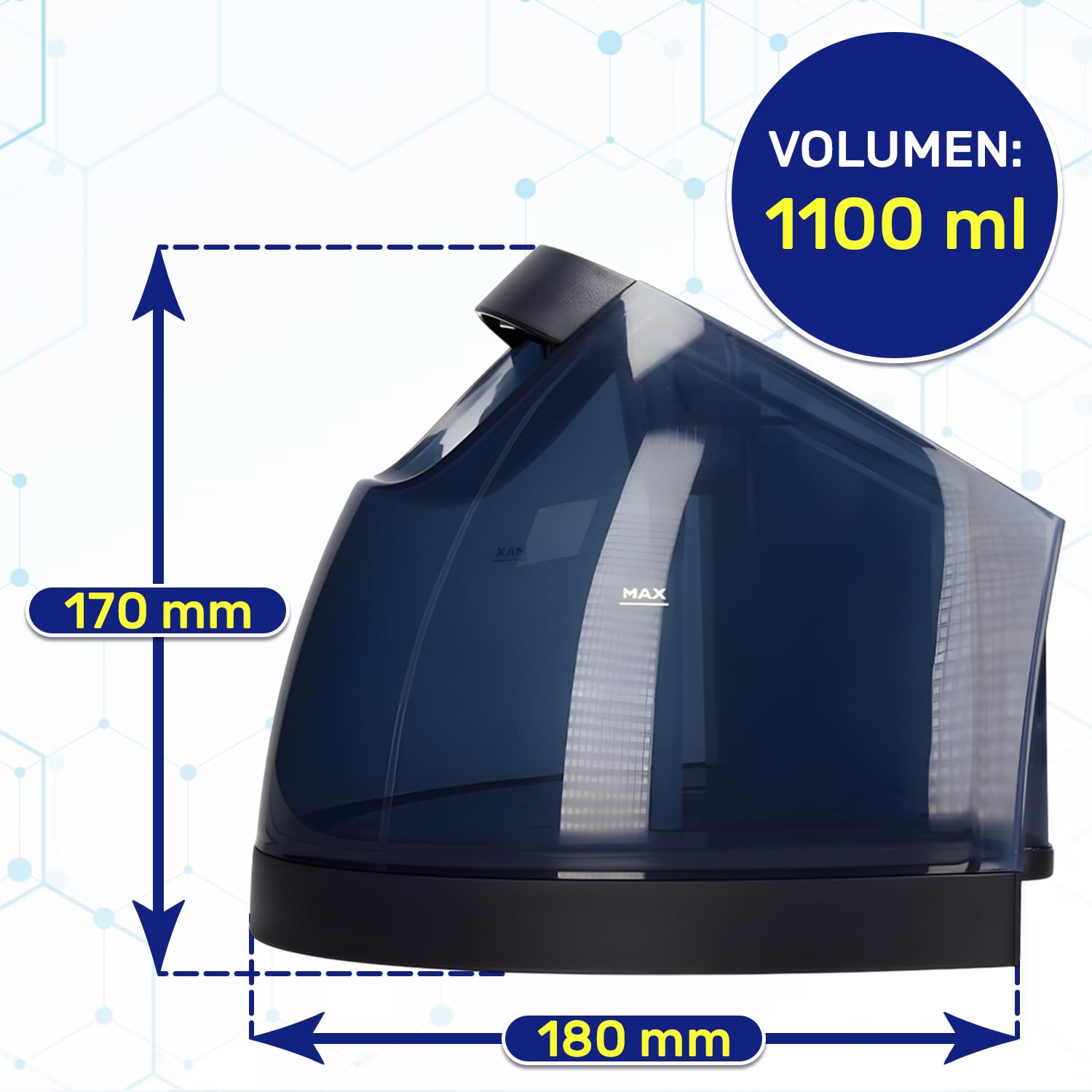 Deposito Agua para Centro de Planchado con Código Original 996510077049 para Philips HI5917 HI5910 HI5916 - MADE IN EU - Garantía de 10 Años - MONTERAL
