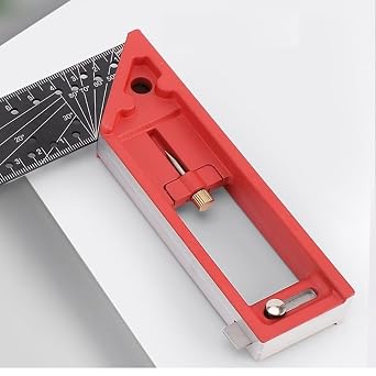 Woodworking Square Ruler,2024 New Multi-Angle Measuring Ruler, Escuadras De Carpintero, 45/90 Degree Multifunctional Gauge Right Angle Ruler (Black)