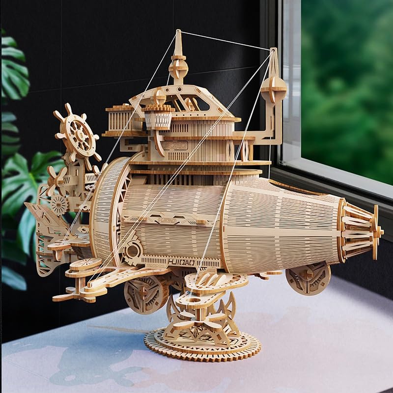 Drewniane puzzle 3D dla dorosłych, zestaw modeli do sklejania statków kosmicznych, mechaniczne drewniane puzzle, zestawy rzemieślnicze,dekoracje do domu prezenty urodzinowe 233 szt.