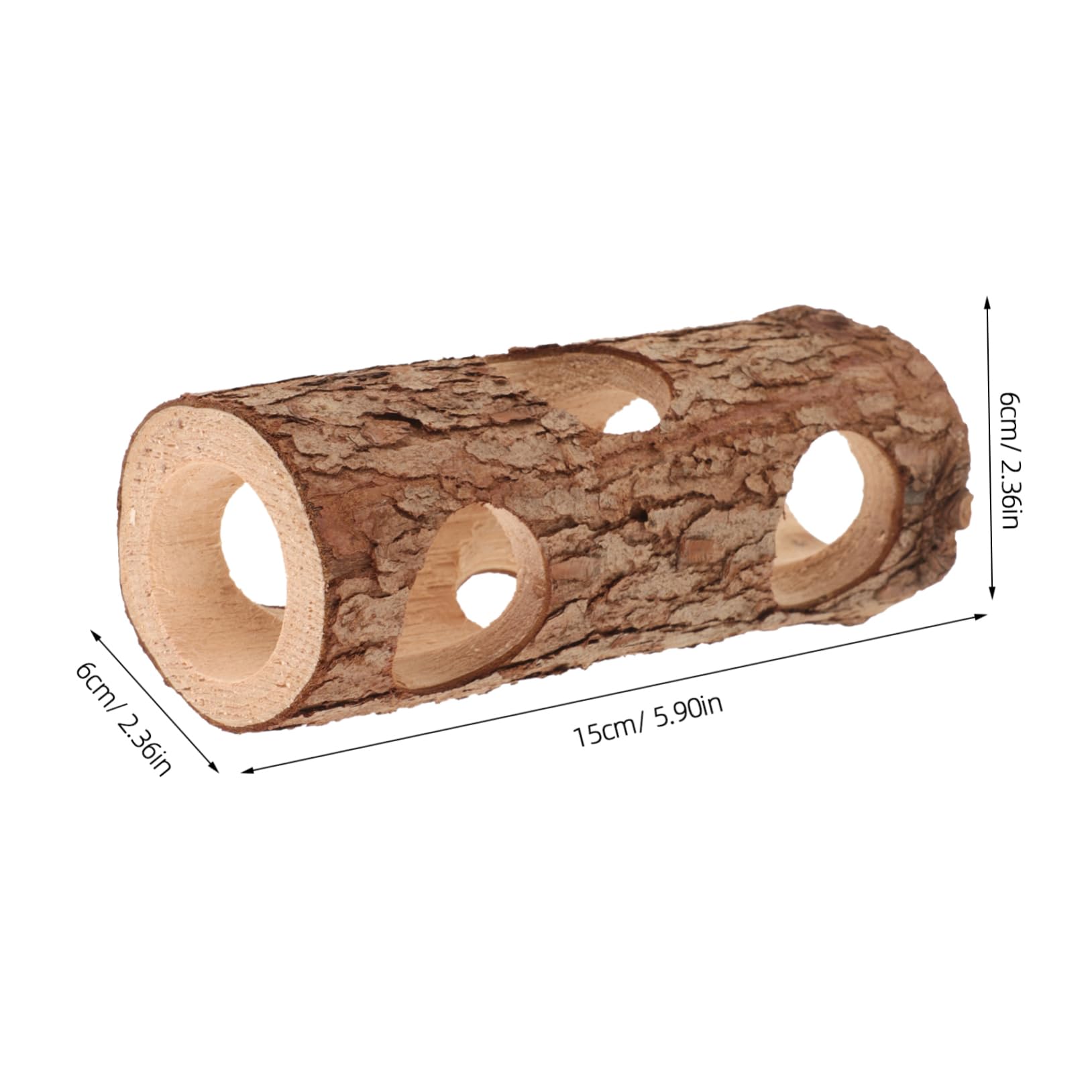 CIYODO Wooden Tunnel Hideout for Small Animals Safe Smooth Hamster House Guinea Pig Play Space Extra Shelter for Pet Cages Chic Design for Furry Friends
