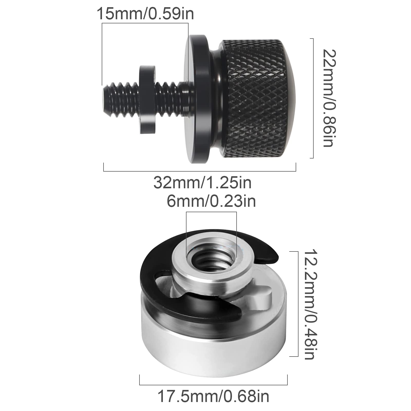GIONAR Motorrad Sitzschrauben Set - Aluminium Befestigung Für Harley