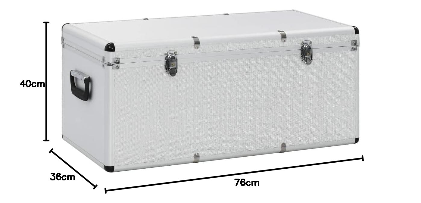 vidaXL Skrzynie do przechowywania, 3 szt., srebrne, aluminiowe