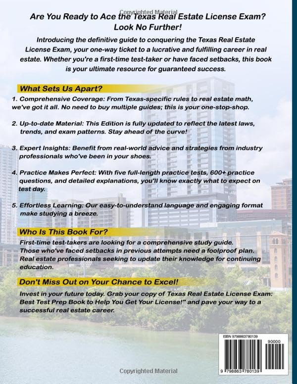 Texas Real Estate Test: Texas Real Estate License Exam: Best Test Prep Book to Help You Get Your License!: The Ultimate Workbook: Salesperson and ... Test Prep Book to Help You Get Your License!) - Image 2