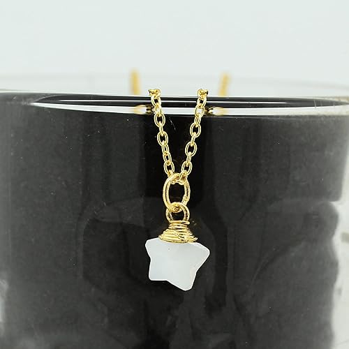 Miniatura 3 de Gempires Black Onyx Star Pendant Necklace for women, black pendant for girls, handmade necklaces with gold plated adjustable chain 18 inch, star