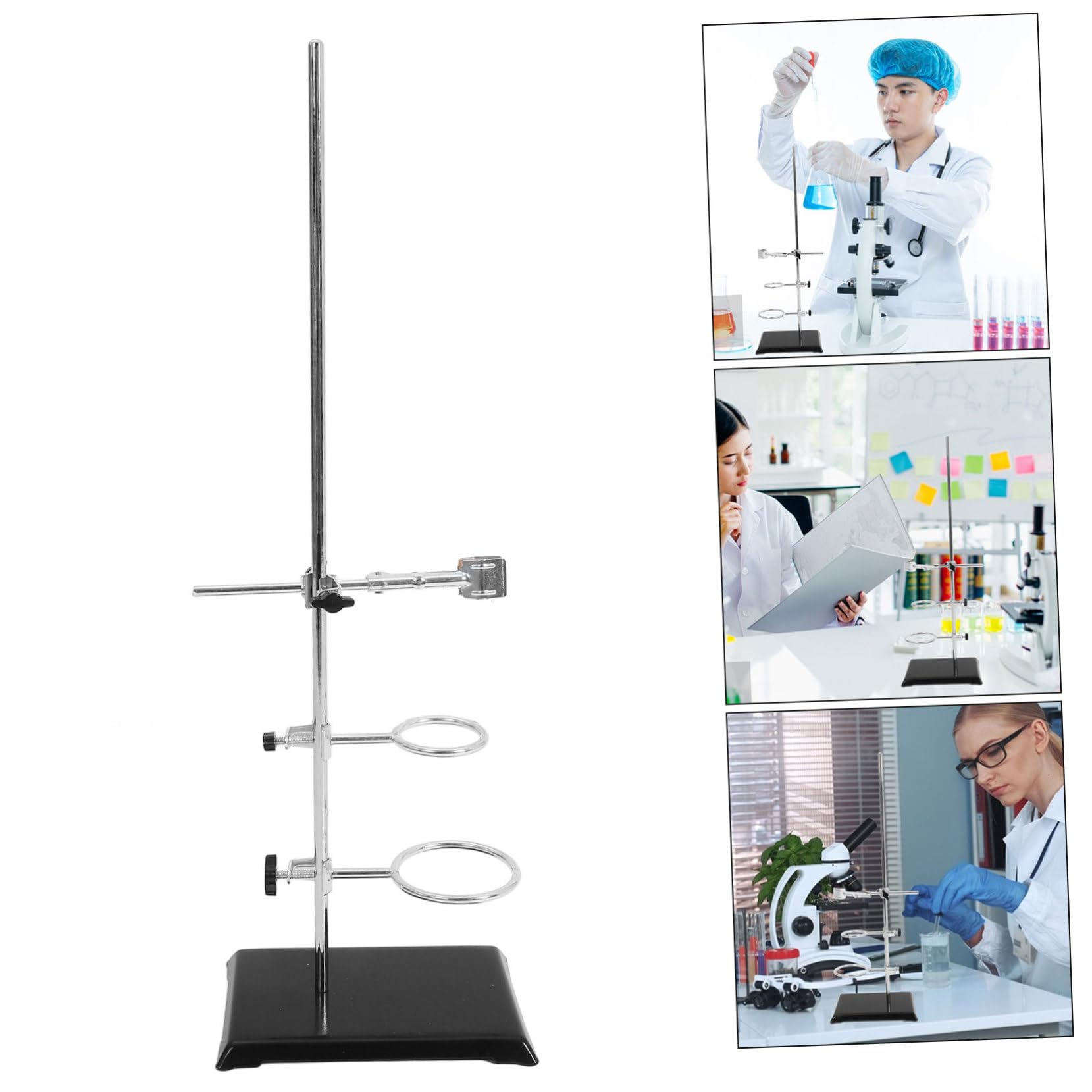 Laborständer für Experimente mit Klemmen für Reagenzgläser und Geräte Stabiles Laborstativ für Chemie und Physik