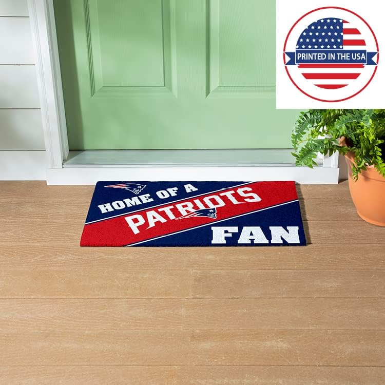 New England Patriots, Officially Licensed Door Mat 28 x 16 Inches Indoor Outdoor Sports Fan Rug