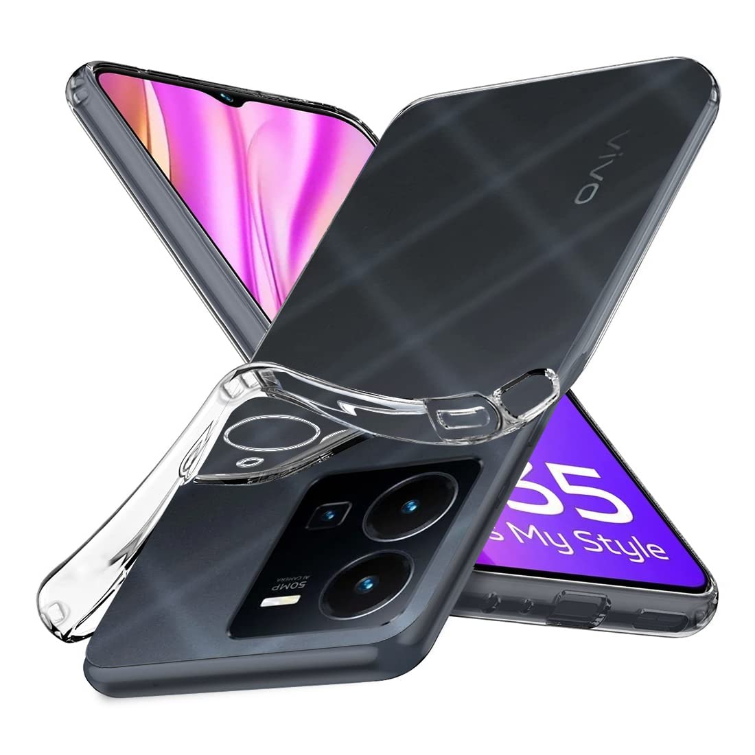 Fashionury Silicone Ultra-Hybrid Soft Crystal Clear Back Case Cover for Vivo Y35 | Shockproof Design | Camera Protection Bump | Clear Back | Bumper Case Cover for Vivo Y35 (Transparent) (B0BVMNFMPW) Amazon Price History, Amazon Price Tracker