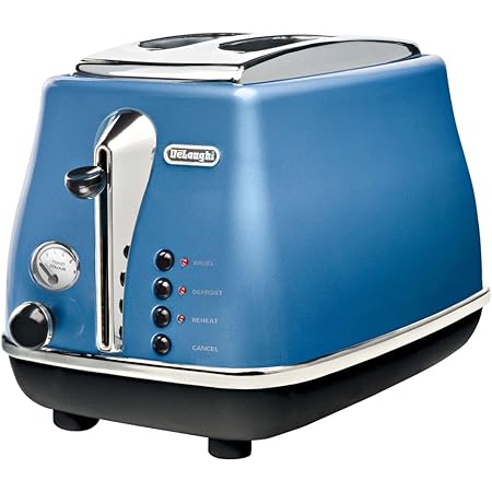 Amazon デロンギ Delonghi アイコナ コレクション ポップアップトースター 10 4枚切パン ブルー Cto03j B Delonghi デロンギ ホーム キッチン
