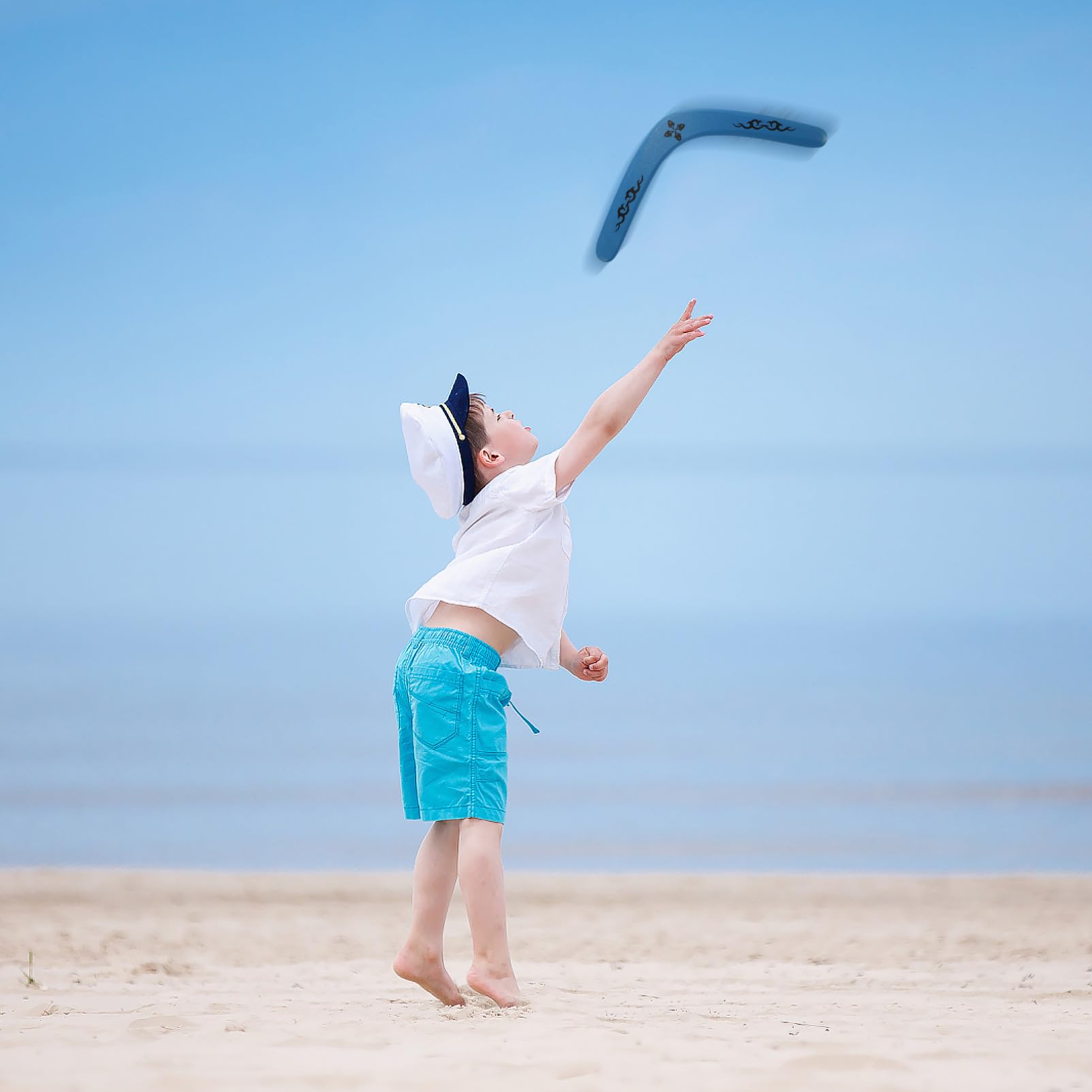 Boomerang in Legno Giocattolo per Design e Divertente, per Giochi All'aperto e attività Genitore-Figlio