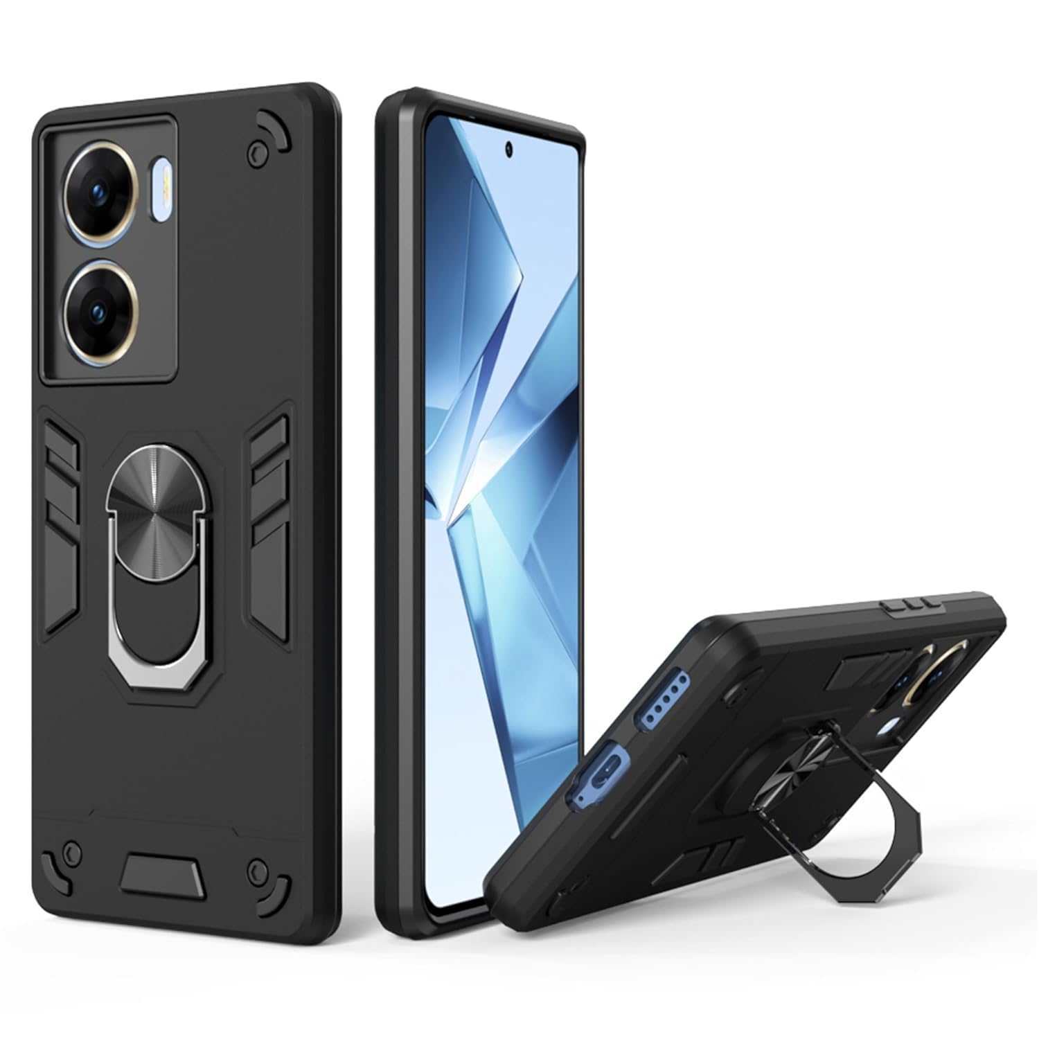 NDCOM for Vivo V29e Back Cover New Model | Premium Vivo V29e 5G Back Cover | Protective Vivo V29e Back Cover | Ring Holder Case NDCOM for Vivo V29e Back Cover New Model | Premium Vivo V29e 5G Back Cover | Protective Vivo V29e Back Cover | Ring Holder Case