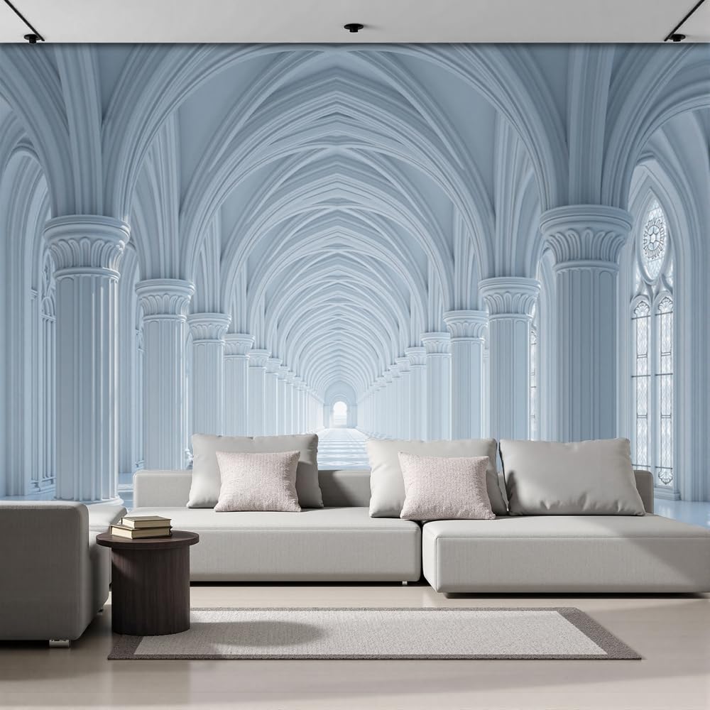 Papier peint panoramique en soie style gothique luxe pour grand mur de salon