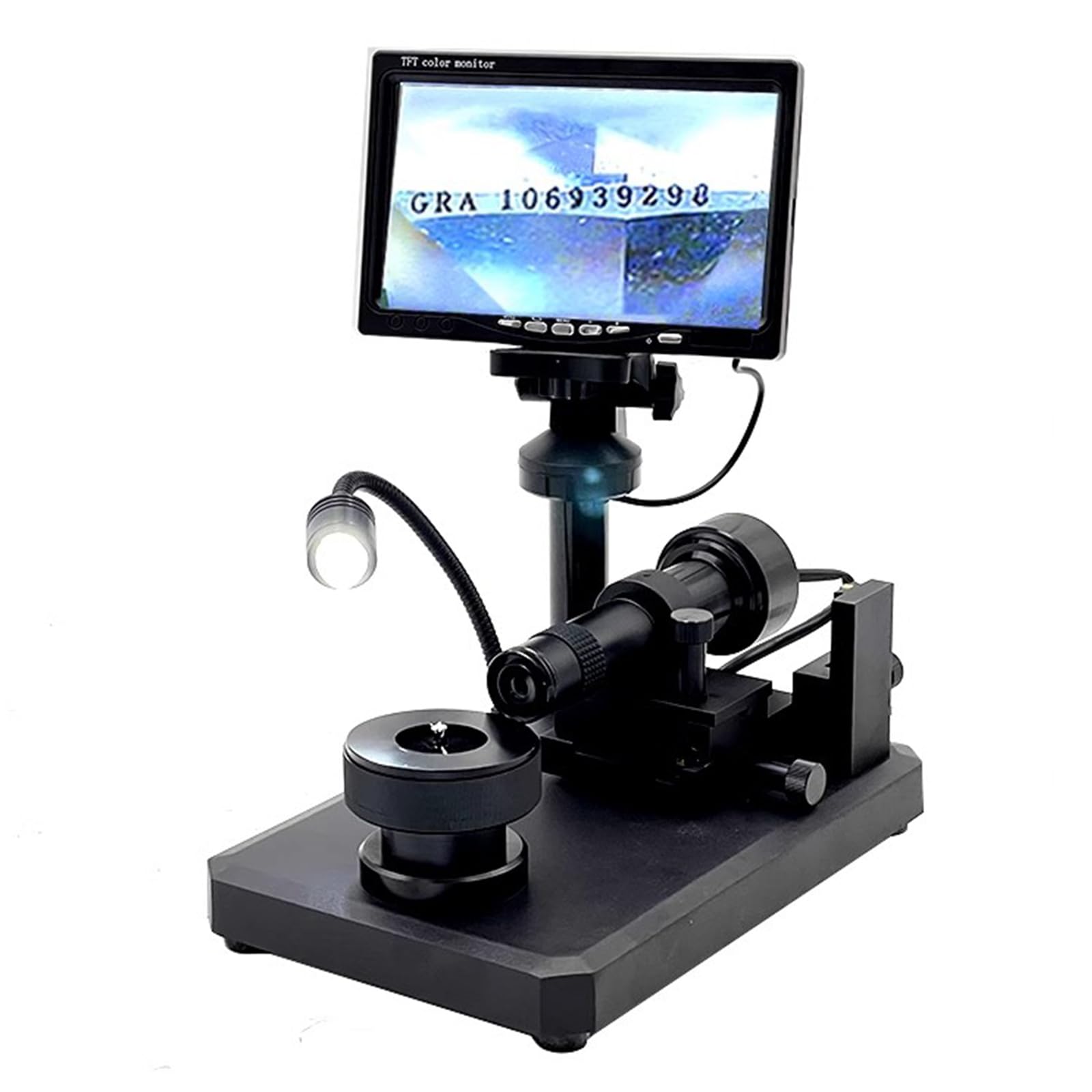 Visualizzatore a cintura diamantata, microscopio digitale da 17,8 cm con luce LED, ingrandimento 100x per un'accurata identificazione di diamanti e gioielli