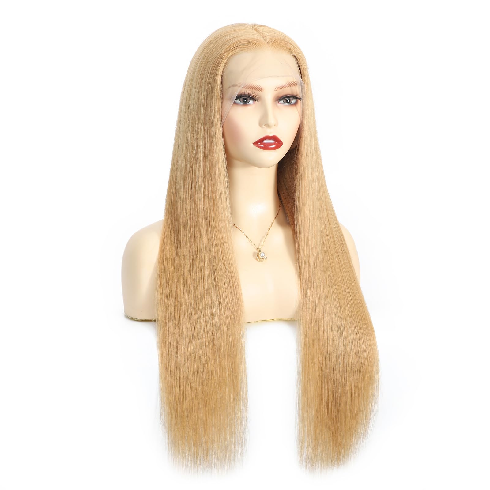Beeline Honey Blond 28# długie proste włosy 100% Remy wstępnie plucked, długość włosów 55 cm