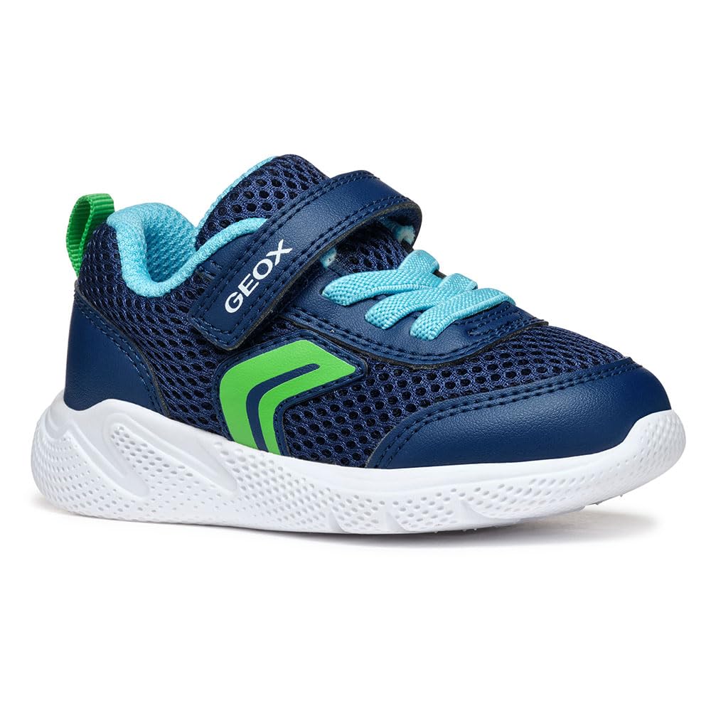 Geox B SPRINTYE BOY C, Baby - Jungen Sneaker, Navy/Lt Green,