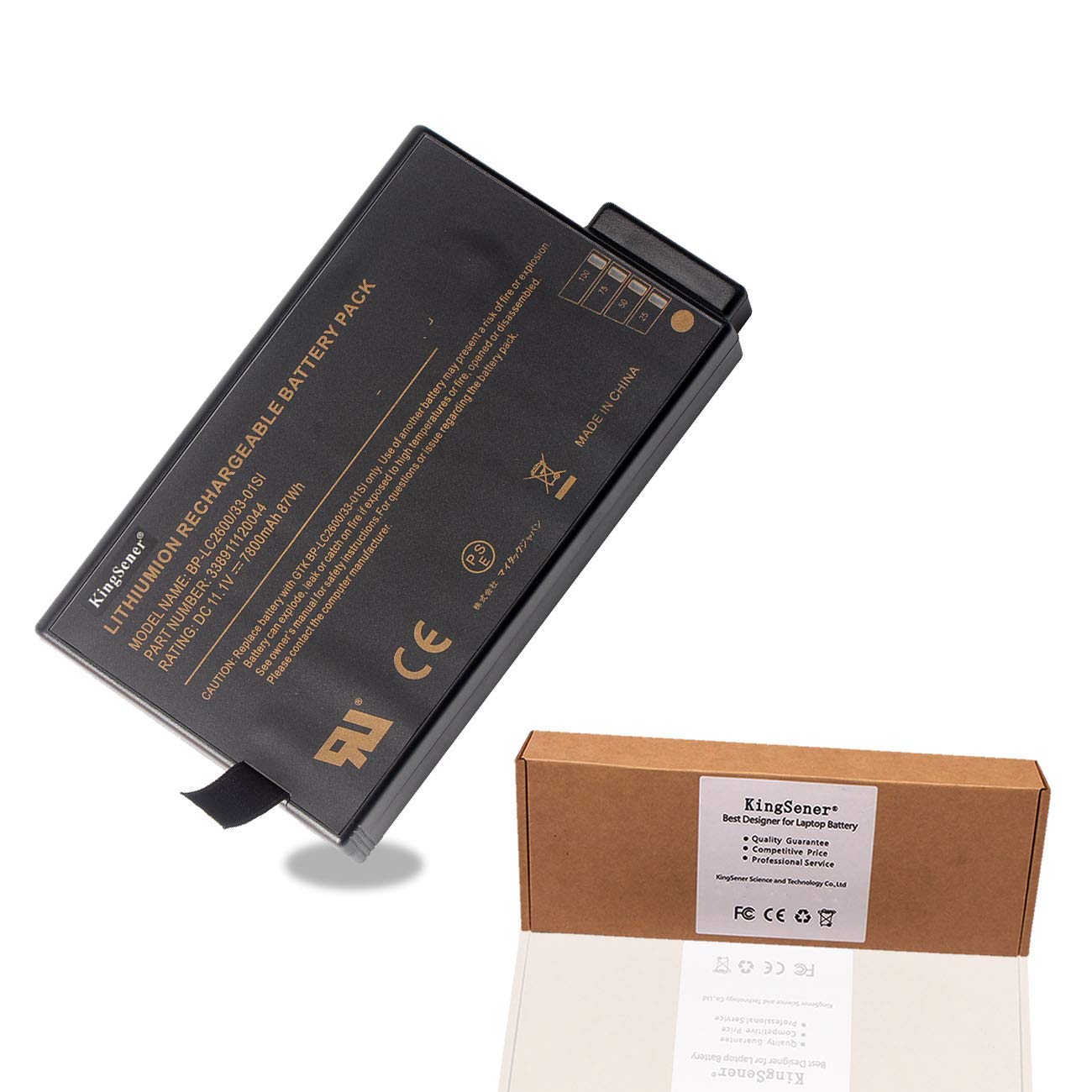 KingSener BP-LC2600/33-01S1 Battery for Getac X500 V100 V1010 V200 M230 BP-LP2900/33-01PI 3389111201
