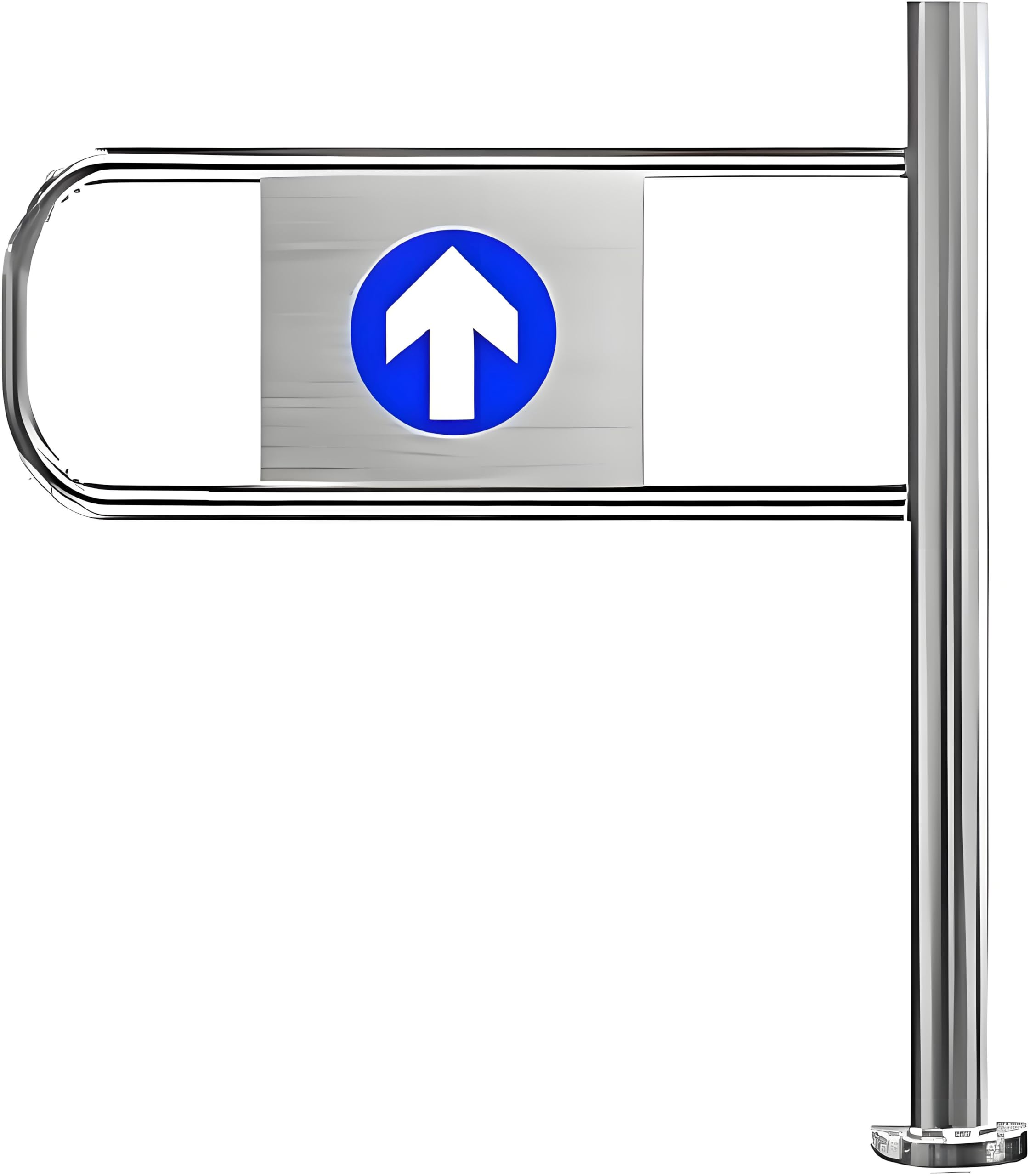 Porte de sécurité unidirectionnelle en acier inoxydable stable pour supermarché