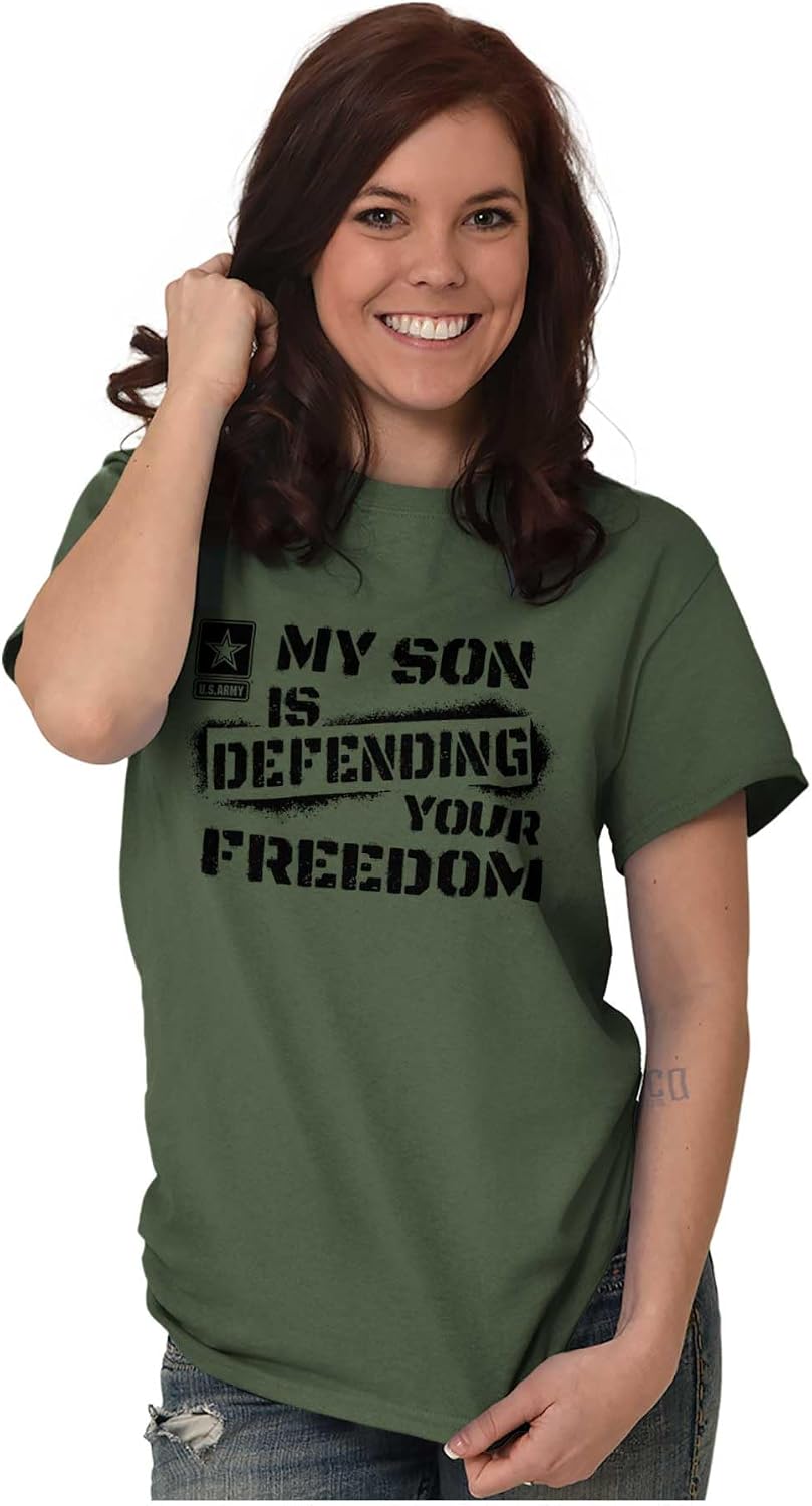 Brisco Brands US Army My Son Defending Freedom Graphic T Shirt Men or Women