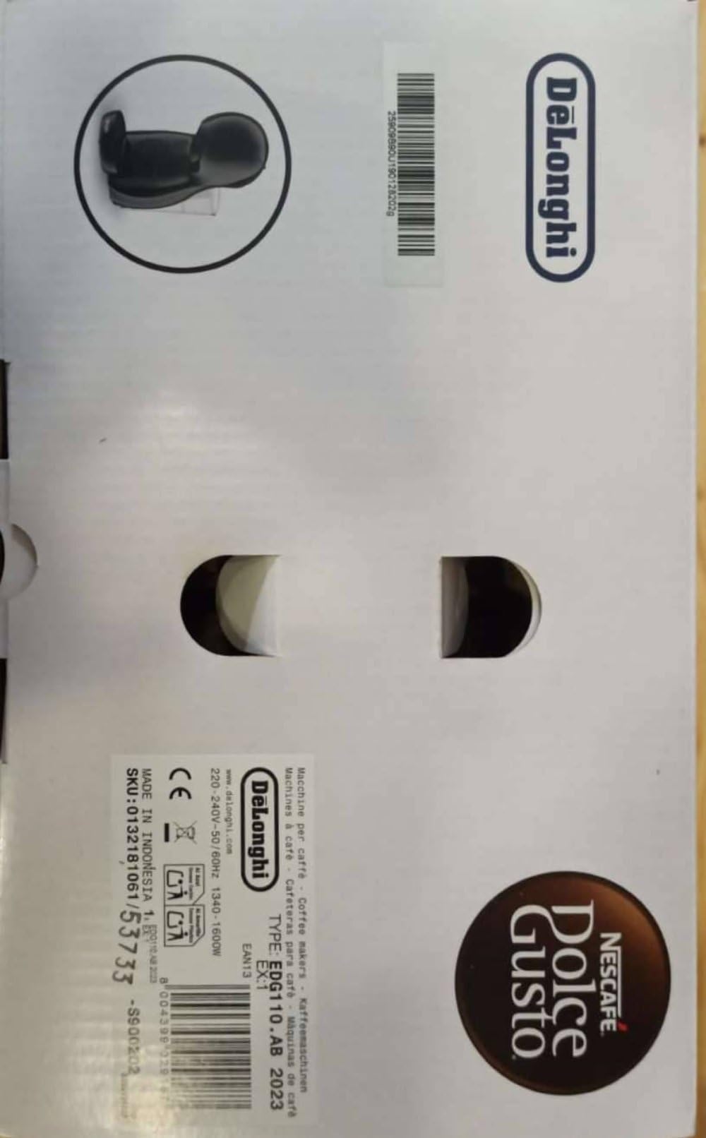 Nescafé Dolce Gusto De Longhi Piccolo Xs Macchina Caffè Espresso Capsule Nero EDG110.AB