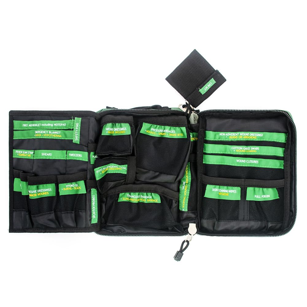 Emergency Medical Bag apteczka pierwszej pomocy, przenośna torba na urazy, profesjonalna torba pierwszej pomocy, do pracy na świeżym powietrzu w samochodzie, zielony, 4.72*7.09*11.02inch