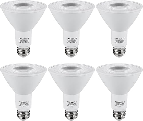 TORCHSTAR PAR30 - Bombilla LED de cuello largo, CRI90+, focos LED regulables, 8 W  75 W, blanco cálido 3000 K, certificación UL y ES, 800 lm súper disponible en Yaxa Peru