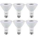 PAR30 LED Bulbs&comma; 8W Equivalent 75W&comma; CRI90&plus; Dimmable LED Spotlight Bulbs&comma; UL Listed&comma; 800LM Long Neck Flood Light Bulb for Recessed Trim Lighting&comma; Track Light&comma; 3000K Warm White&comma; Pack of 6