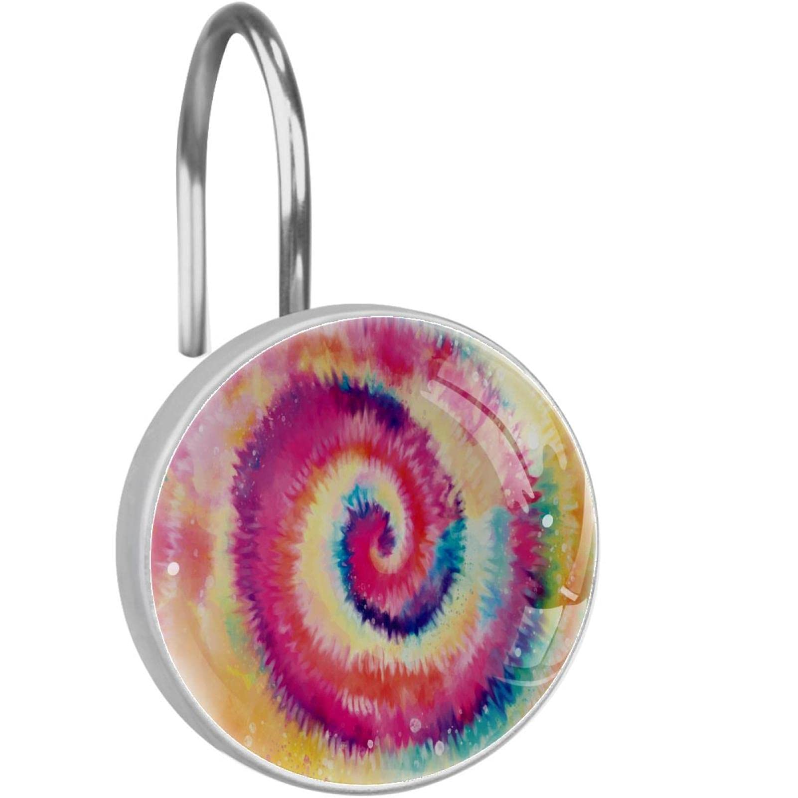 Rideau de douche impeccable avec ces anneaux de suspension tourbillon coloré abstrait