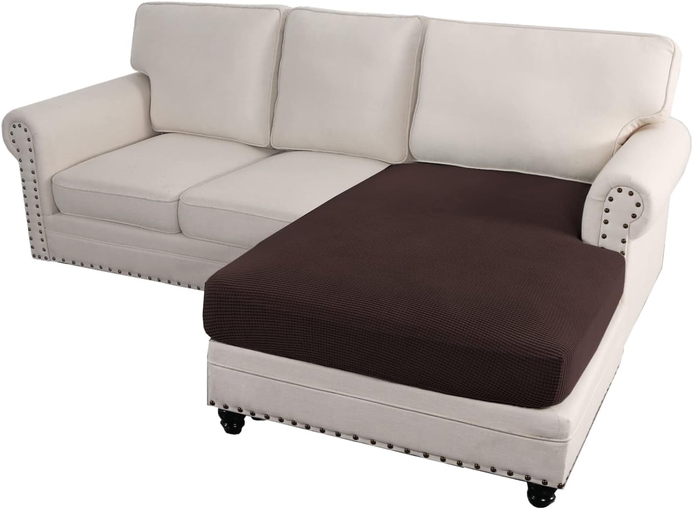 H.VERSAILTEX Sectional Couch Covers 1 Piece Chaise