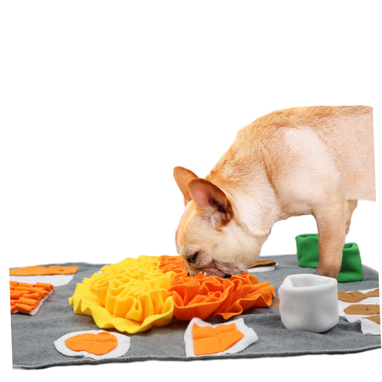 Tapis de Reniflage pour Chien Flanelle Alimentation Lente Jeu Olfactif Entraînement Interactif