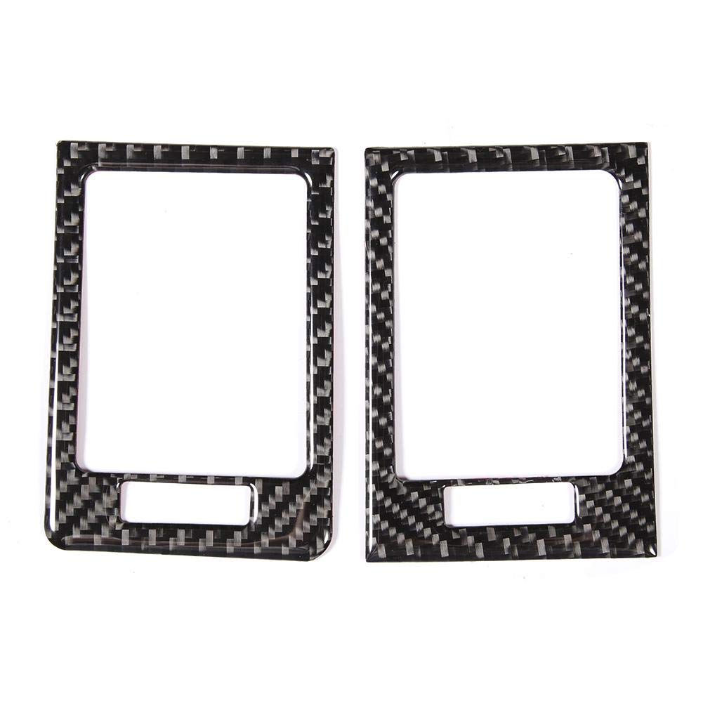 Car Panel Vent Sticker, 2PCS Control Panel Vent Trim Soft Carbon Fiber Air Outlet Cover Fit for W204 05-12