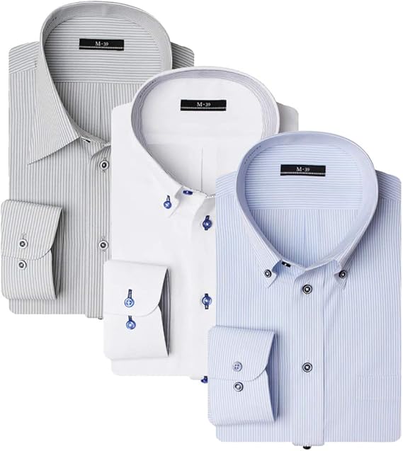 Amazon アトリエ 365 ワイシャツ メンズ 福袋 3枚セット Yシャツ メンズ 形態安定 ボタンダウン レギュラー At Fuk 3fix 福袋 通販