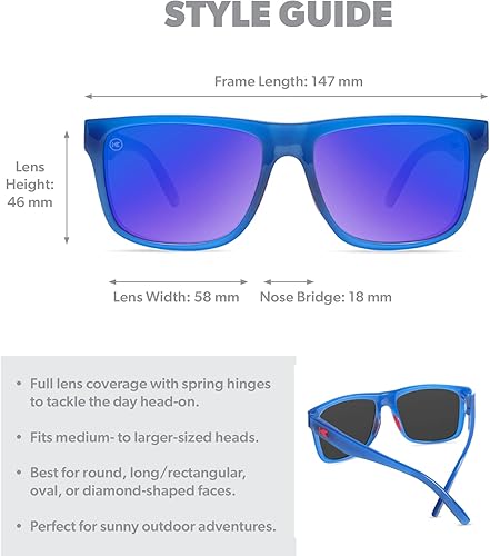 Miniatura 9 de Knockaround Torrey Pines and Sport - Gafas de sol polarizadas para hombres y mujeres, lentes resistentes a impactos y protección completa UV400