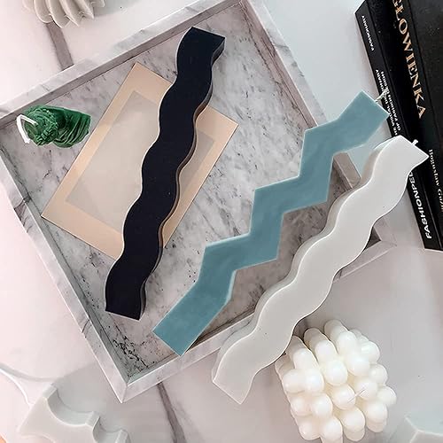 Vista 4 de Moldes de silicona para velas, molde único de resina de silicona para pilar aromaterapia, velas, jabón, cera de jabón, molde de fundición epoxi