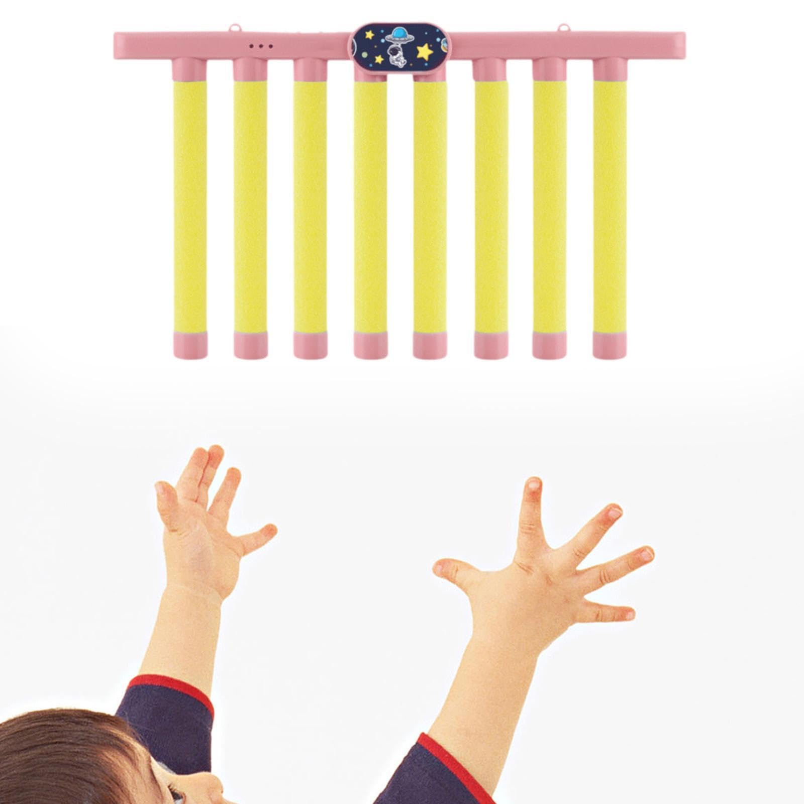 Stöckchenfangspiel, Fallende Stöcke, Pädagogisches Lernspielzeug, Lustiges Reaktionstrainingsspielzeug, Hand Augen Koordinationsspiel für Kinder, Rosa