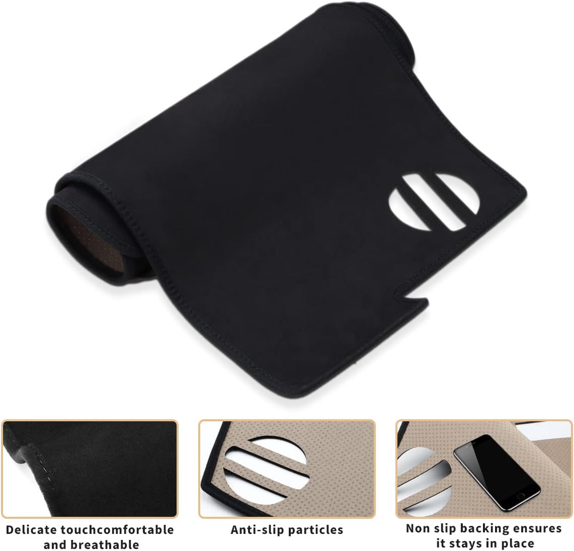 auovo Dashboard Cover Mat Compatible with Toyota Camry 2018-2023 2024 Accessories Sunshade Protector Anti-Slip Dash Carpet Cover