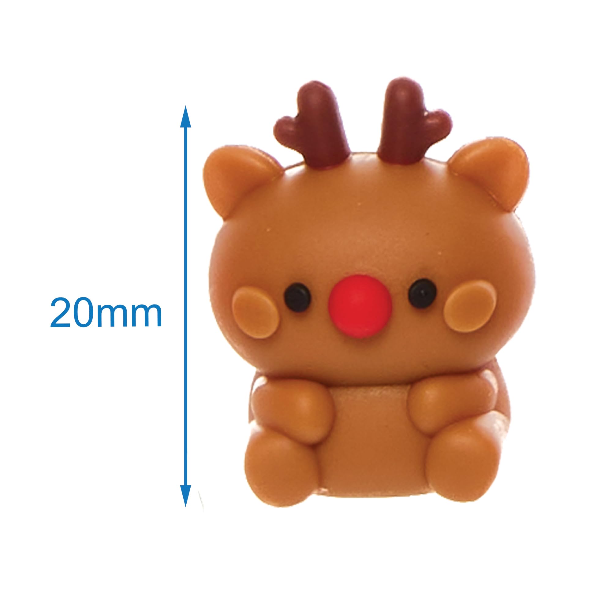 Baker Ross FN346 Christmas Erasers - Pack of 12, Christmas Party Bag Fillers for Kids, Red, 20mm - Image 4