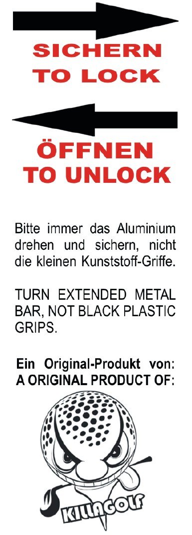 Deluxe- Golfballangel/Ballangel aus Aluminium stufenlos verstellbar von 110 cm - 450 cm