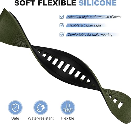 Miniatura 3 de OVERSTEP Correas de ajuste rápido compatibles con Fenix 5X Watch Band, correa de silicona suave de 1.024 in para Garmin Fenix 5XFenix 5X PlusFenix
